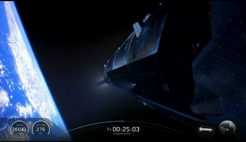 Starship, megafoguete da SpaceX, entra na órbita da Terra pela primeira vez; veja vídeo - Foto