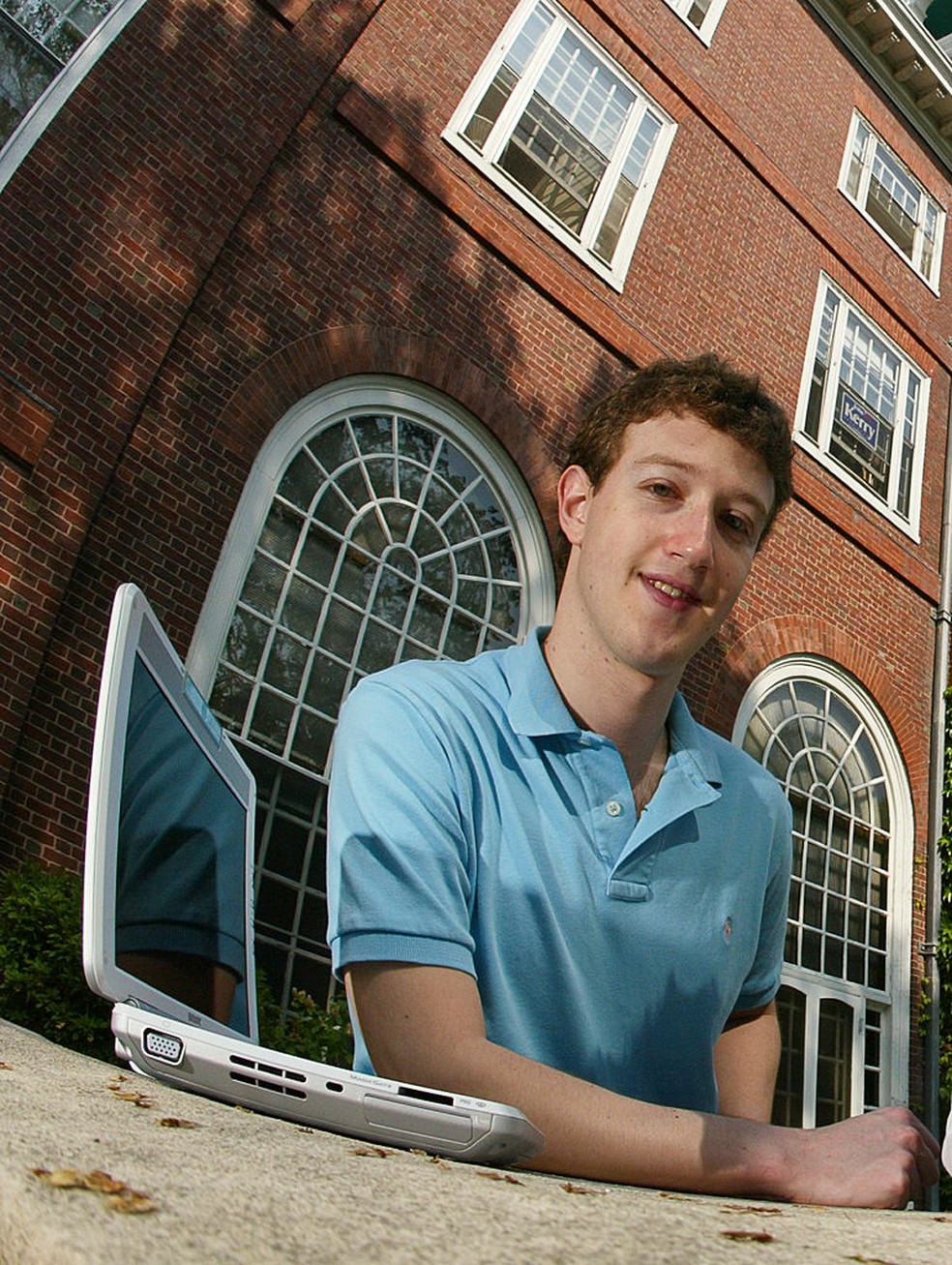 Mark Zuckerberg em maio de 2004, ano de fundação do Facebook — Foto: Rick Friedman/Getty Images