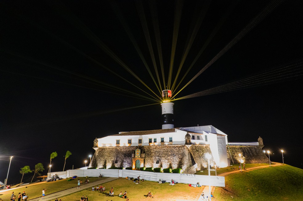 O Farol da Barra foi o centro da estratégia para o Carnaval de Salvador — Foto: Divulgação