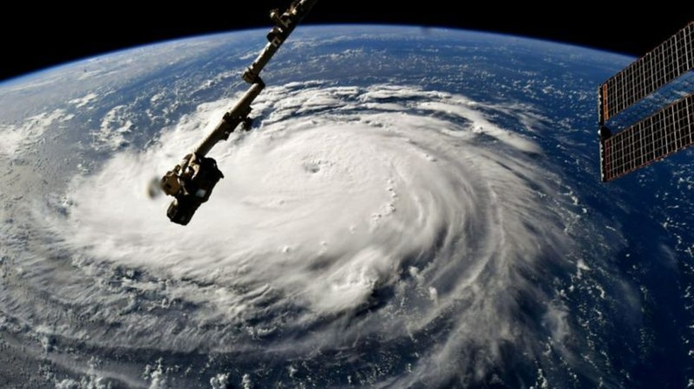 O furacão Idalia é um tipo de ciclone tropical — Foto: BBC