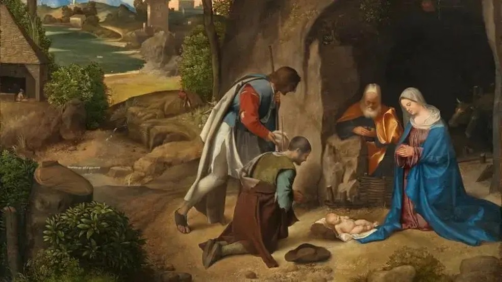 Quadro 'Natividade', de Giorgione, 1507 — Foto: BBC