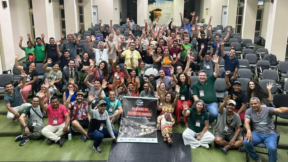 Reunião do Coletivo do Pirarucu, em Manaus (AM) — Foto: BBC News fonte