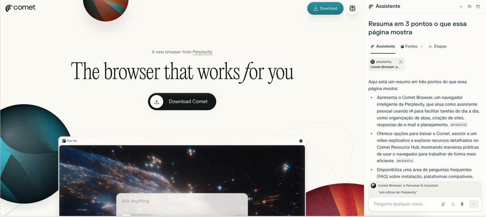 Comet: como usar o browser com IA da Perplexity que automatiza sua ...