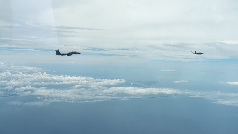 Aeronave experimental sem piloto XQ-58A Valkyrie, operada pela  inteligência artificial — Foto: U.S. Air Force photo