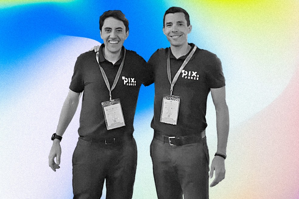 Os fundadores da Pix Force: Daniel Moura (CEO) e Renato Gomes (presidente) — Foto: Divulgação/Arte Época NEGÓCIOS