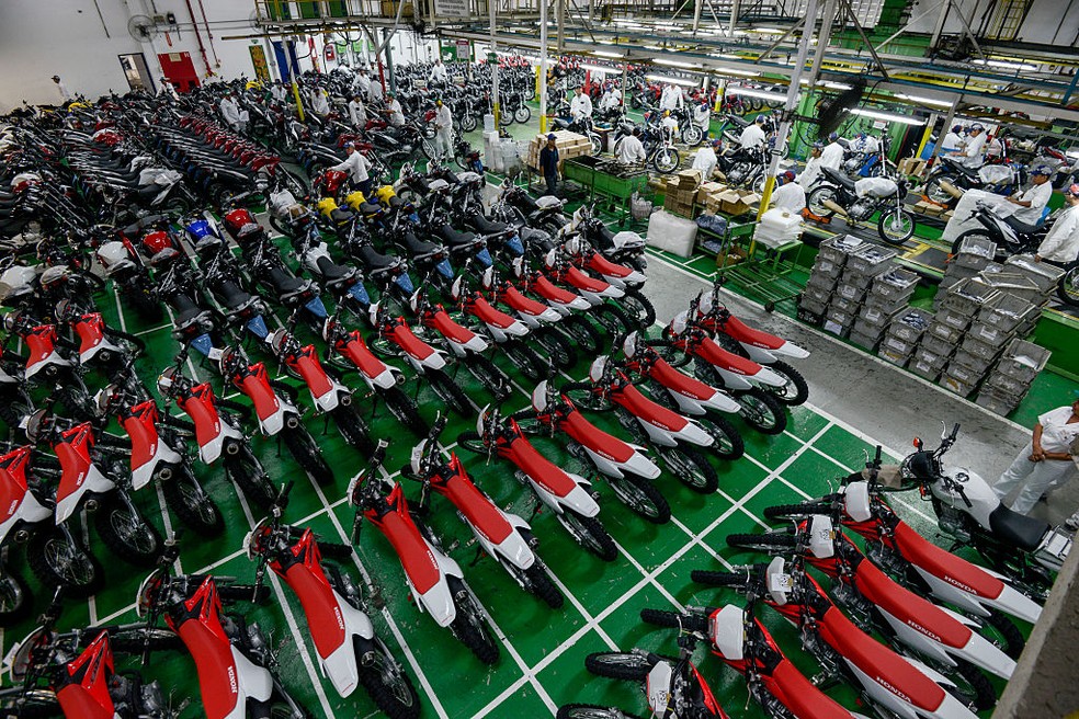 Fábrica da Honda em Manaus — Foto: Photo by Paulo Fridman/Corbis via Getty Images