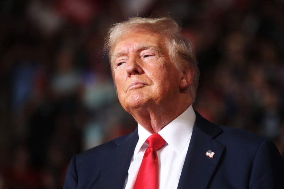 Donald Trump baseou parte importante da sua campanha no apoio às criptomoedas — Foto: Getty Images
