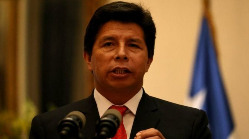 O presidente do Peru, Pedro Castillo, anunciou estado de exceção no país — Foto: Reuters (via BBC)