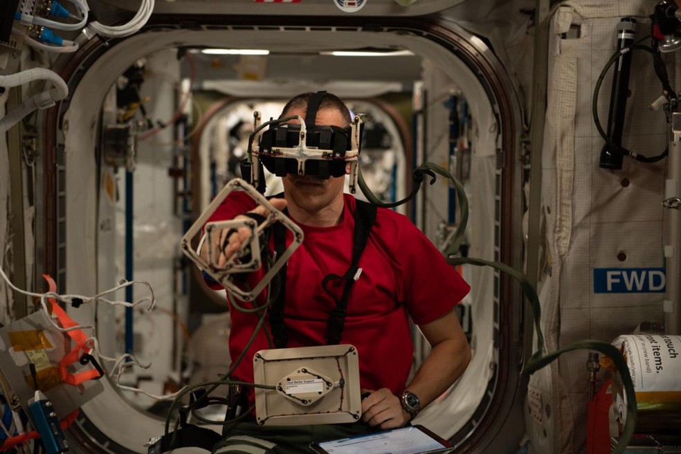 Astronauta estuda efeito da microgravidade no corpo  — Foto: NASA