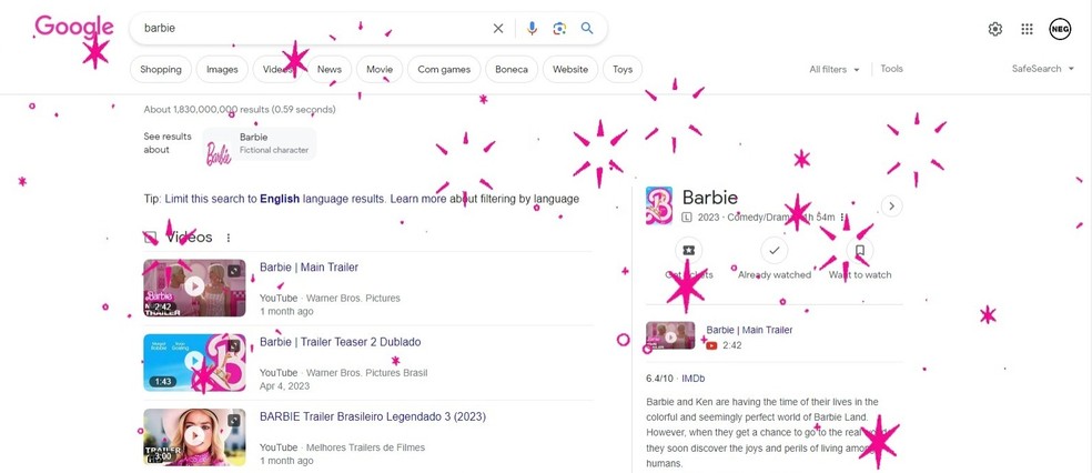 Google clearance barbie movies