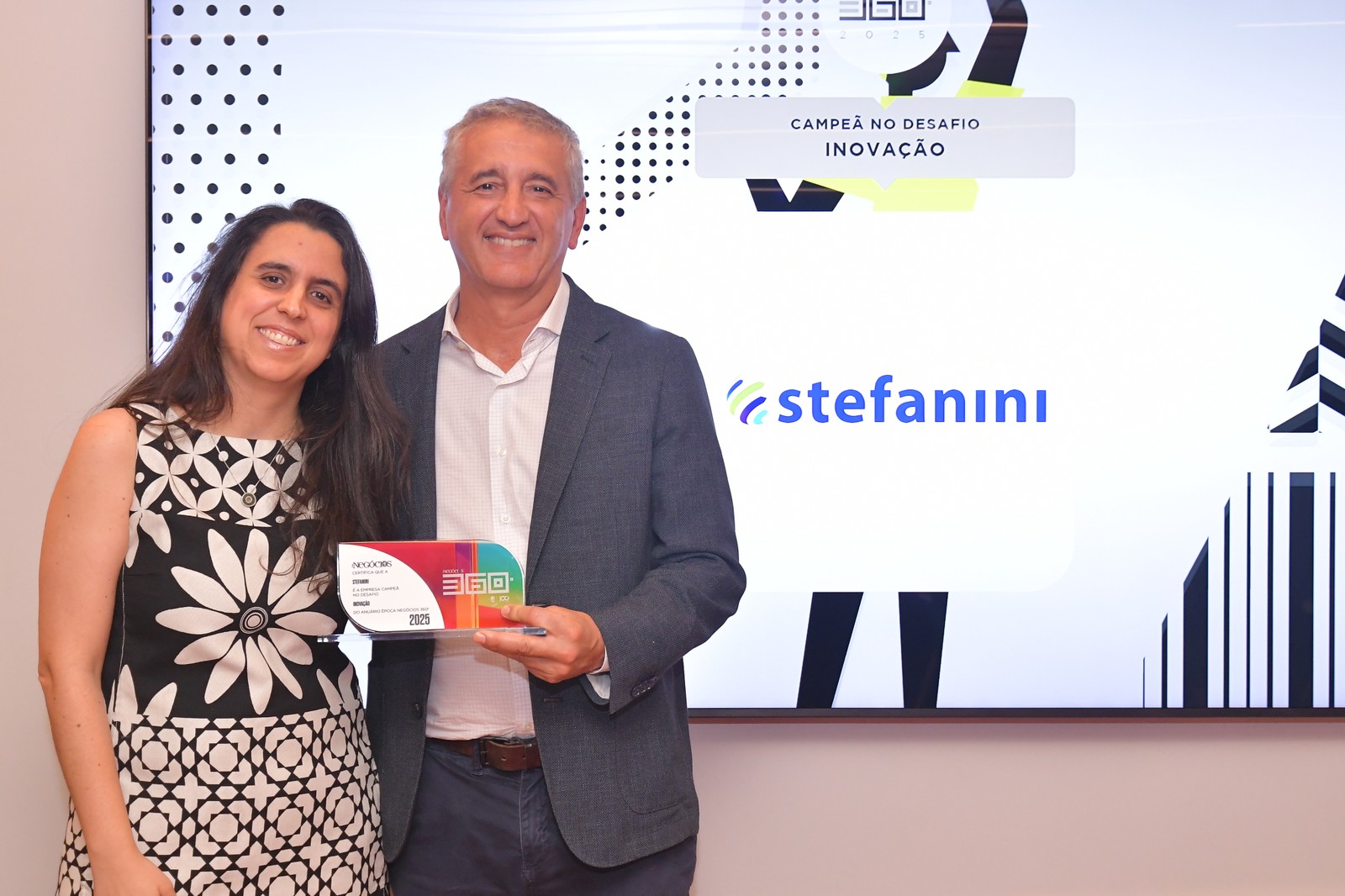 No Desafio Inovação, a Stefanini se destacou, com seu fundador e CEO Global Marco Stefanini recebendo o prêmio — Foto: Flavio Santana