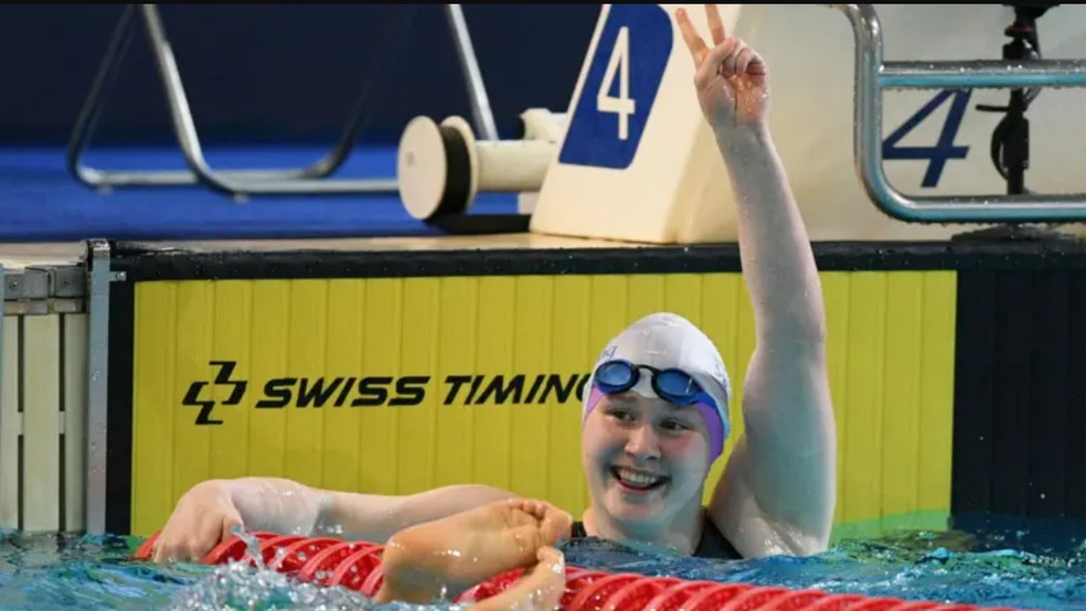 Hontar conquistou o bronze nos 50m livre S6 nos Jogos Paralímpicos de Tóquio — e conquistou o ouro na prova nos dois Mundiais subsequentes, na Madeira e em Manchester — Foto: Getty Images via BBC