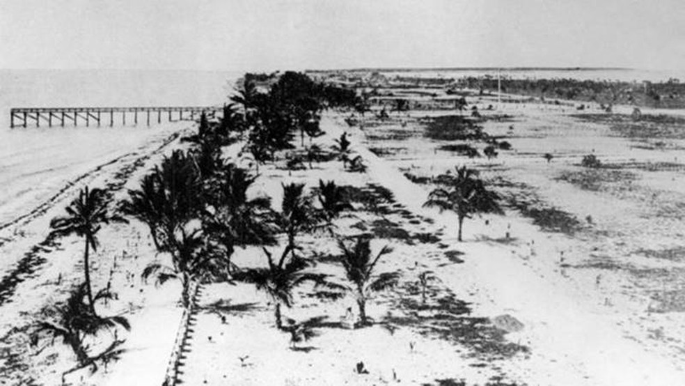O desenvolvimento do que hoje é conhecido como Miami Beach começou entre 1910 e 1920 — Foto: GETTY IMAGES via BBC