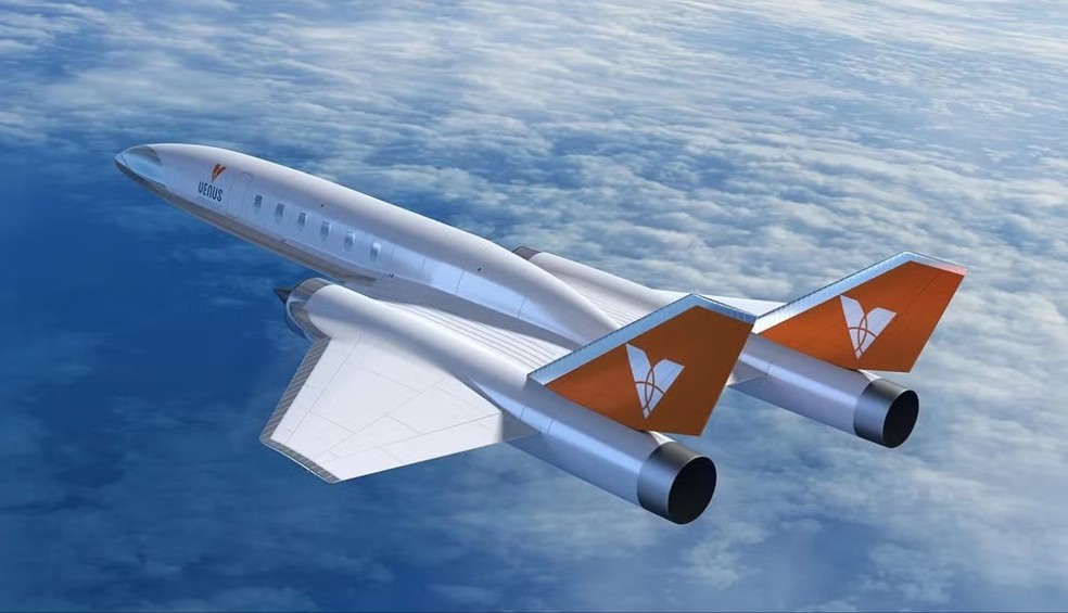 Venus Stargazer M4: Aeronave hipersônica reutilizável planejada para Mach 9. Deve usar motor financiado pela NASA, com promessa de voos globais em duas horas — Foto: Divulgação