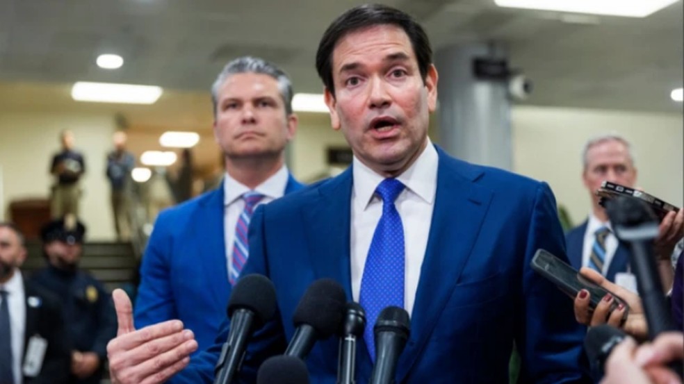 O secretário de Estado americano, Marco Rubio, detalhou as etapas da estratégia do governo dos Estados Unidos para consolidar a mudança na Venezuela — Foto: EPA/Shutterstock via BBC News