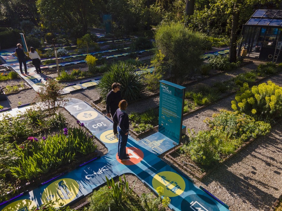 Jardim Botânico de Milão foi transformado em jogo de tabuleiro — Foto: Divulgação/Carlo Ratti Associati/Marco Beck Peccoz