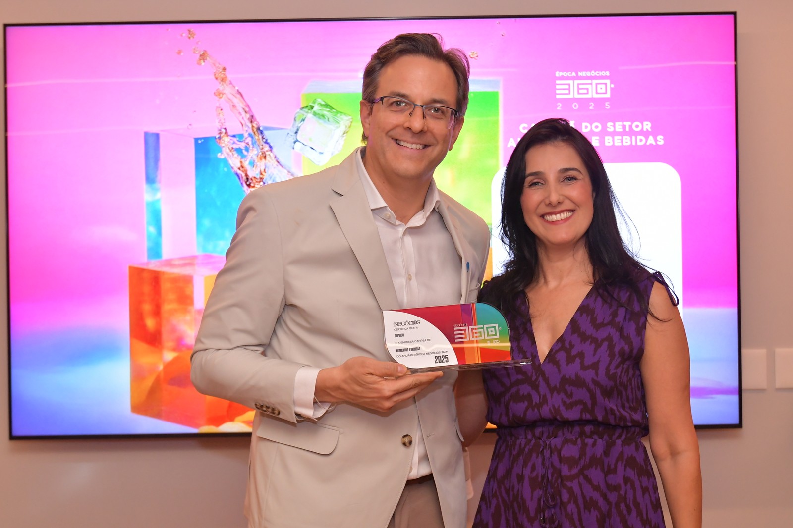 A Pepsico, liderada pelo presidente Alexandre Carreteiro, conquistou o prêmio na categoria Alimentos e Bebidas — Foto: Flavio Santana