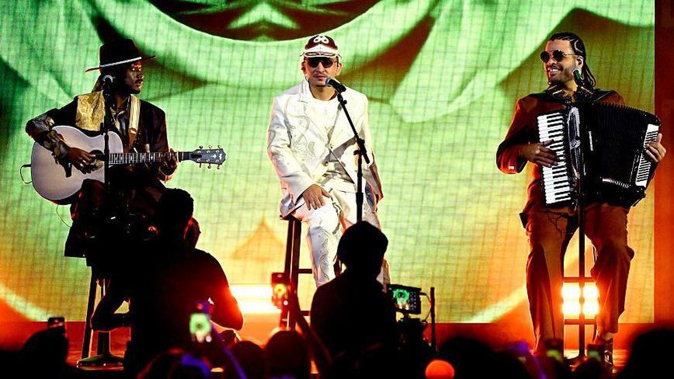 Jotapê, João Gomes e Mestrinho conquistaram o Grammy Latino de melhor álbum de música de raízes em língua portuguesa — Foto: BBC News fonte