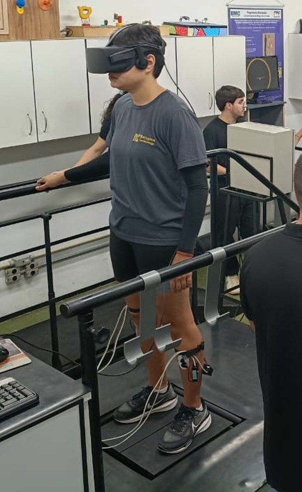 Estudante testa plataforma de prevenção de queda para idosos — Foto: UMC