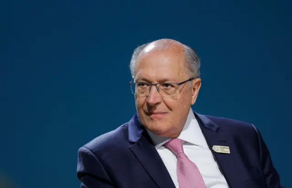 Vice-presidente Geraldo Alckmin detalhou o impacto para o Brasil da redução das tarifas — Foto: Reuters via BBC News
