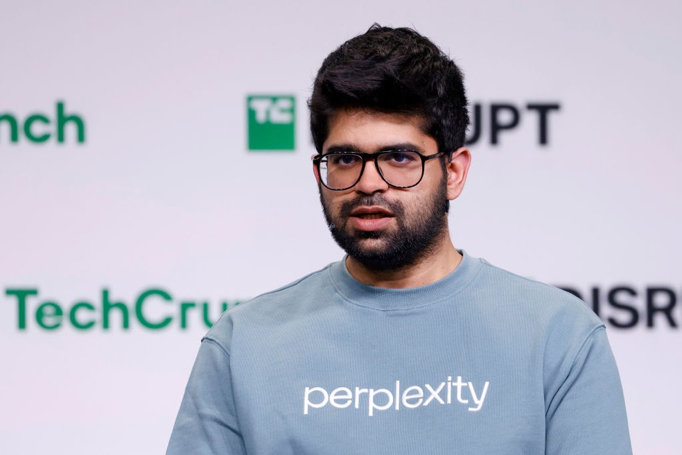 Aravind Srinivas, da Perplexity — Foto: Kimberly White/Getty Images
