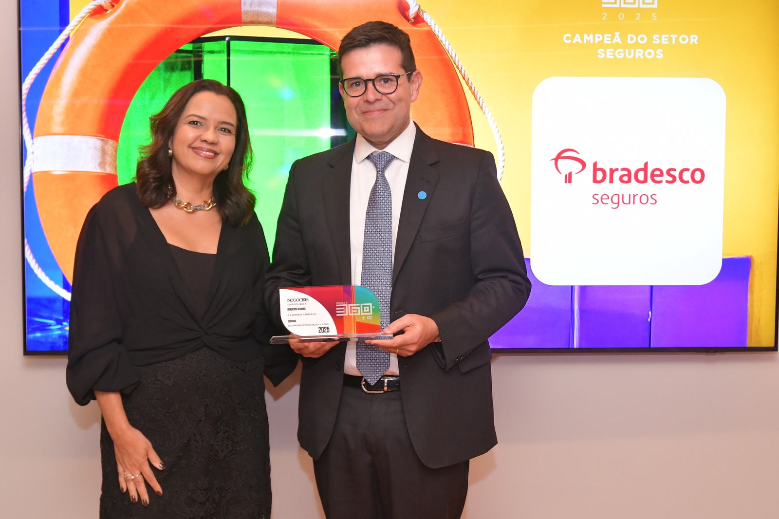 O Bradesco Seguros, representado pelo diretor Vinicius Marinho da Cruz, se afirmou como líder no setor de Seguros — Foto: Flavio Santana