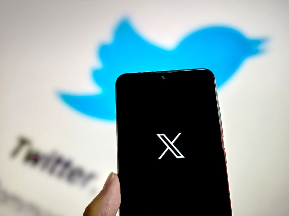 Novo logo do Twitter foi anunciado nesta segunda-feira (24) — Foto: Getty Images