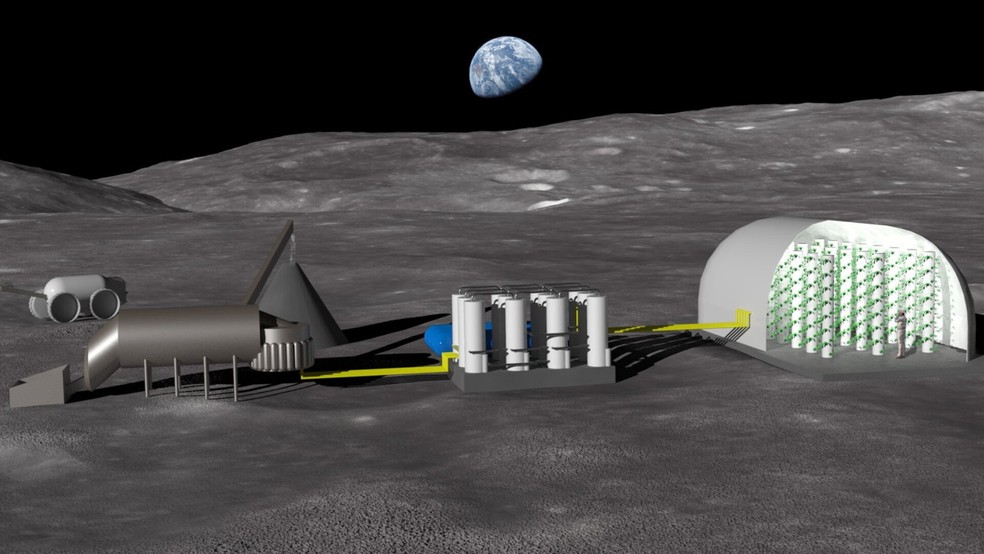Projeto da Agência Espacial Europeia para o cultivo de plantas na Lua — Foto: Divulgação/ESA