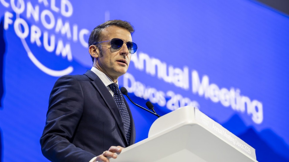 Macron chamou atenção para perigos de um 'mundo sem regras' — Foto: BBC News fonte