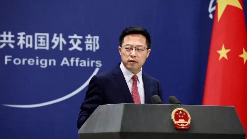 O porta-voz do Ministério das Relações Exteriores da China, Zhao Lijian, negou as acusações — Foto: GETTY IMAGES via BBC
