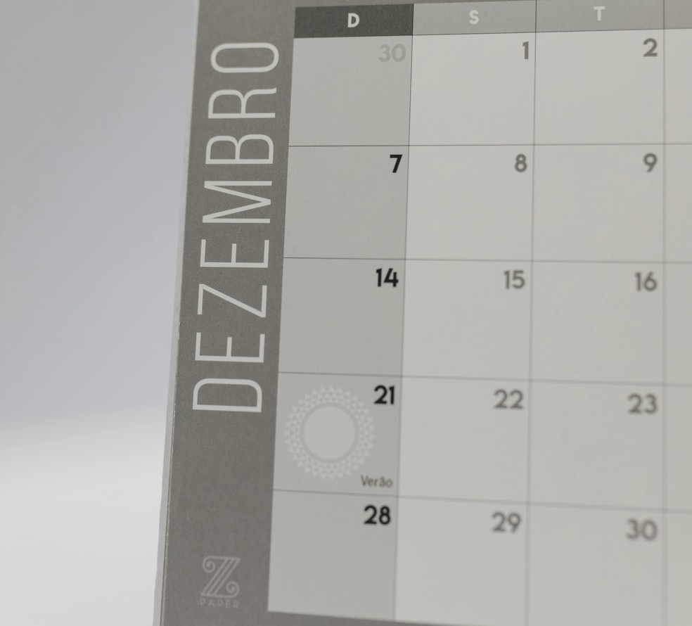 Calendário de dezembro — Foto: Pexels