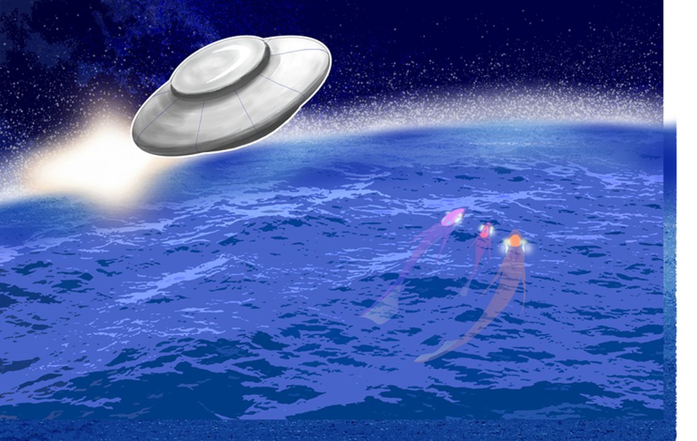 Ilustração de um OVNI — Foto: Getty Images 