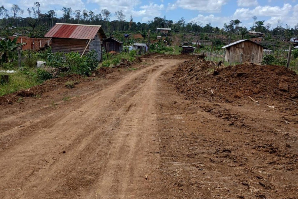 Novos bairros de Oiapoque não contam com nenhuma infraestrutura urbana — Foto: Joessy de Cássia/Acervo Pessoal via BBC
