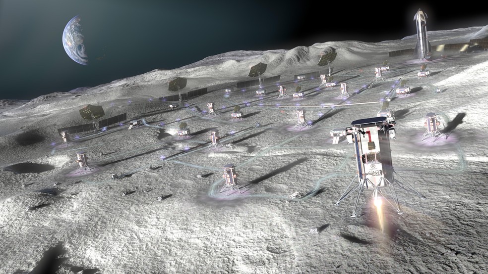 A spacetech Lonestar quer ser a primeira empresa a instalar um datacenter na Lua — Foto: Divulgação Lonestar