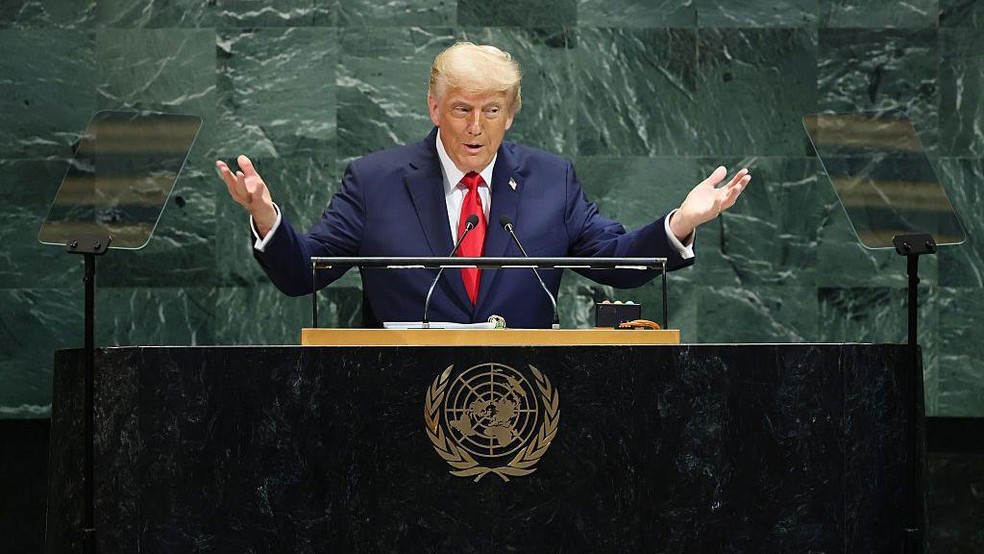 Trump disse ter tido 'qu&iacute;mica' com Lula ao encontr&aacute;-lo na ONU, em setembro &mdash; Foto: BBC News fonte