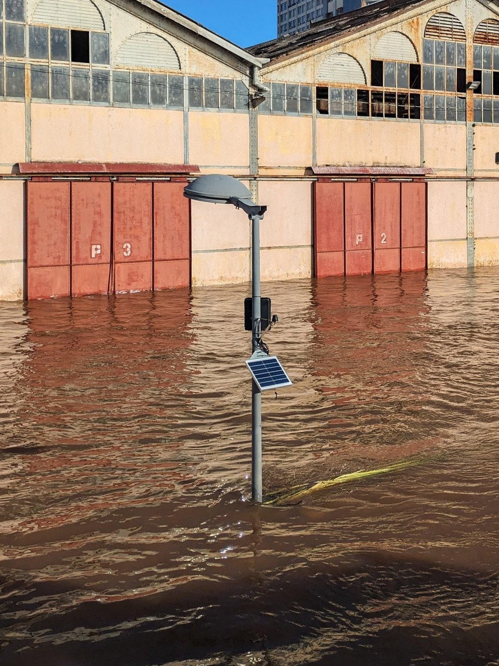 Sensor da TideSat permaneceu funcionando em meio à enchente de 2024 em Porto Alegre — Foto: Divulgação