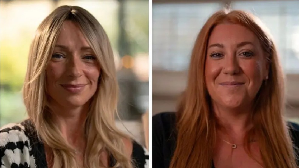 Ellen e Tanya perderam peso usando medicamentos GLP-1, mas tiveram experiências muito diferentes na hora de interromper o uso da medicação — Foto: BBC News